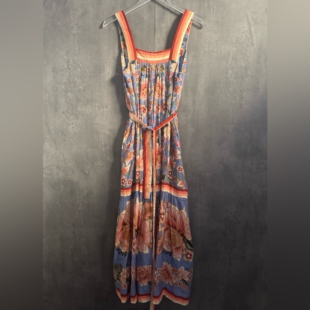 Farm Rio Blue Superbloom Tapestry Maxi Dress XS B290 - Picture 5 of 5